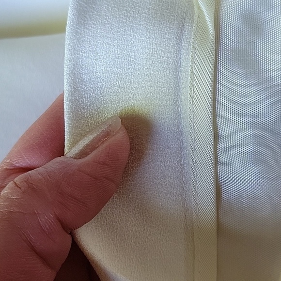 Gantos High Wasted Pleated Wide Straight Leg Trousers Vintage Ivory Off White 12 - Picture 15 of 16